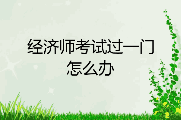 经济师考试过一门怎么办