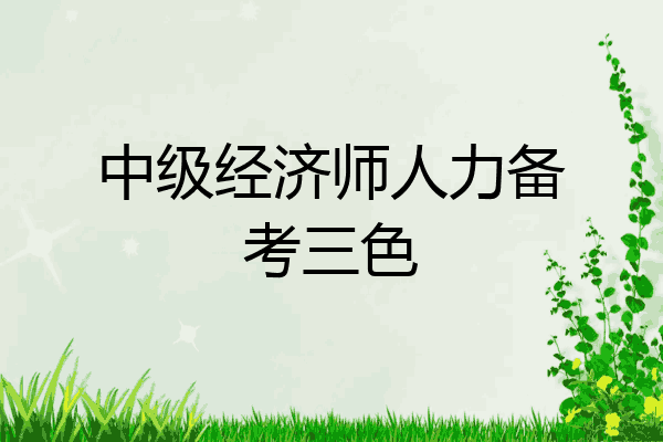 中级经济师人力备考三色