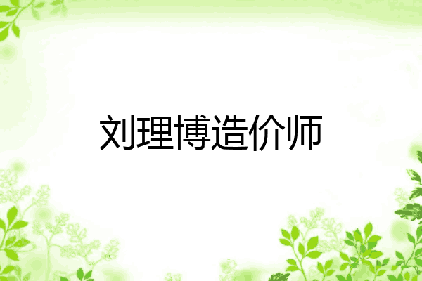 刘理博造价师