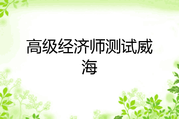 高级经济师测试威海