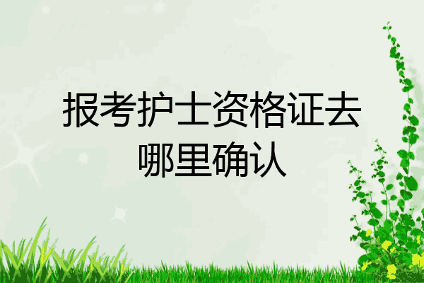 报考护士资格证去哪里确认