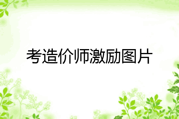 考造价师激励图片