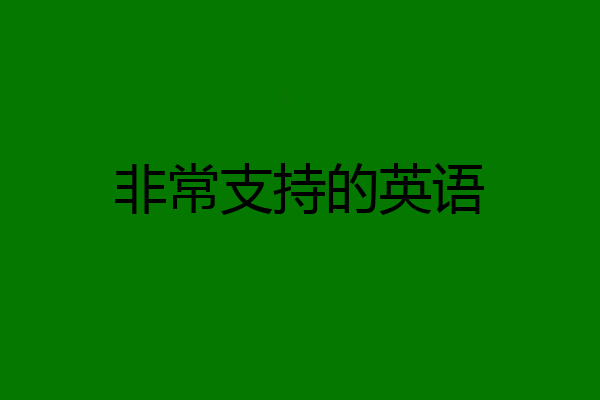 非常支持的英语