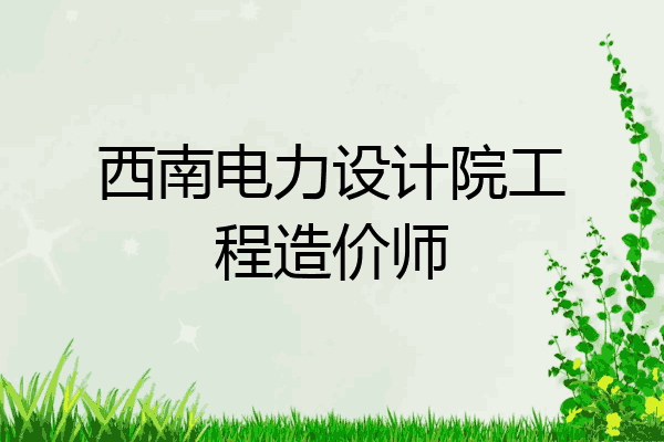 西南电力设计院工程造价师