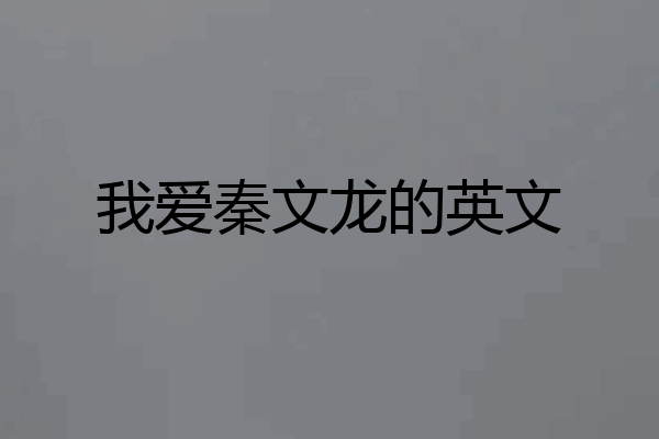 我爱秦文龙的英文