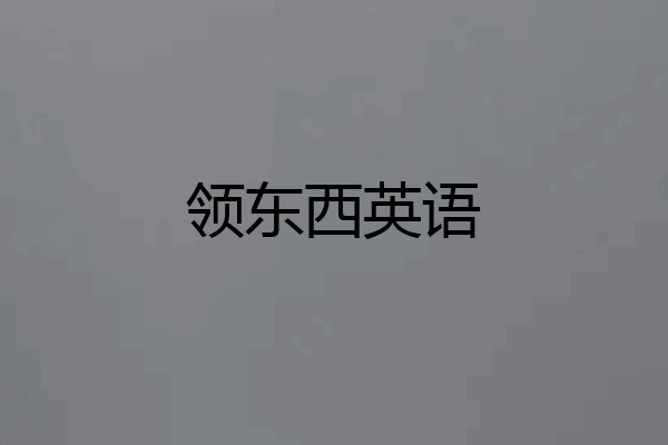 领东西英语