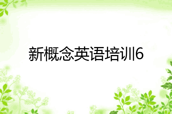 新概念英语培训6