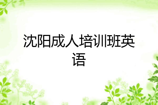 沈阳成人培训班英语
