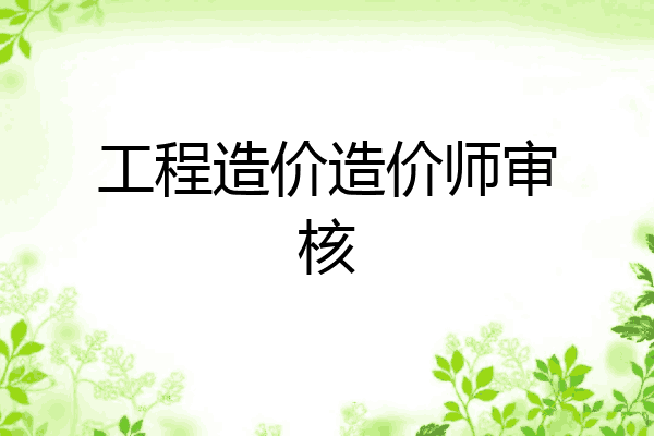 工程造价造价师审核