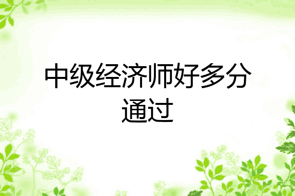 中级经济师好多分通过