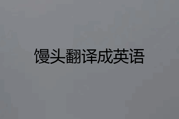 馒头翻译成英语