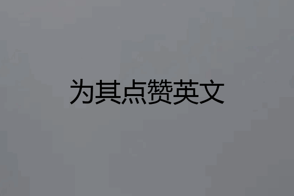 为其点赞英文