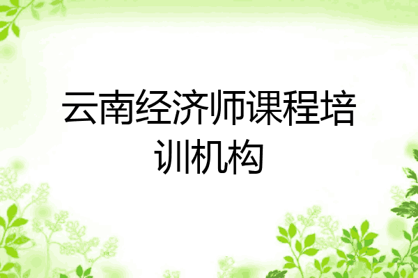 云南经济师课程培训机构