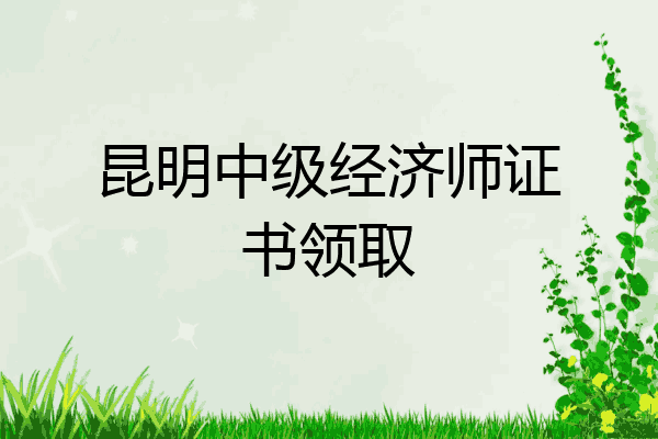 昆明中级经济师证书领取