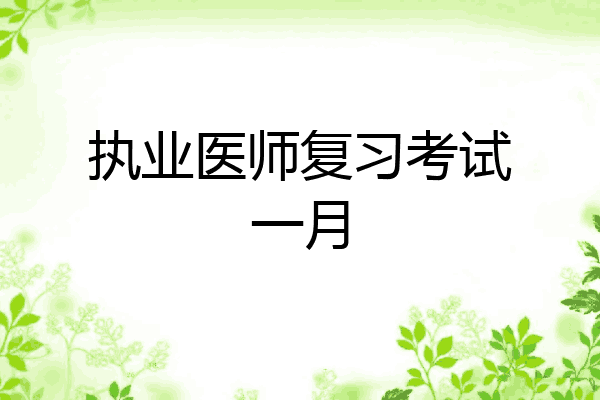 执业医师复习考试一月