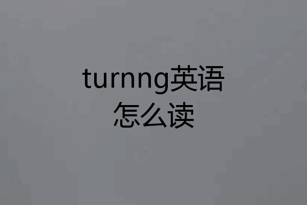 turnng英语怎么读