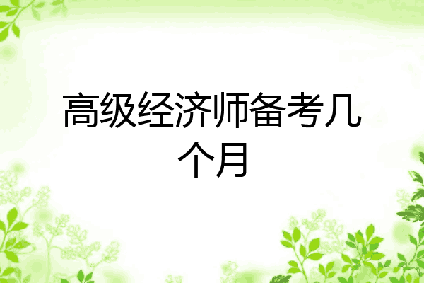 高级经济师备考几个月