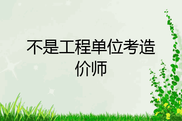 不是工程单位考造价师