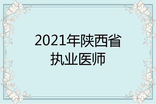 2021年陕西省执业医师