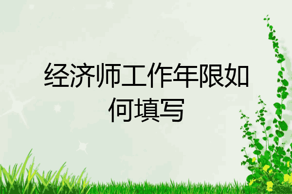 经济师工作年限如何填写
