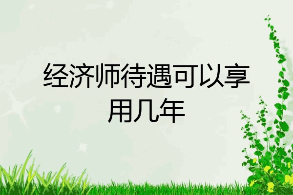 经济师待遇可以享用几年