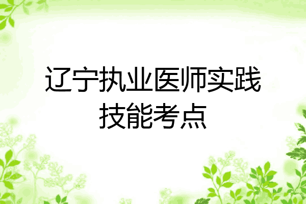 辽宁执业医师实践技能考点