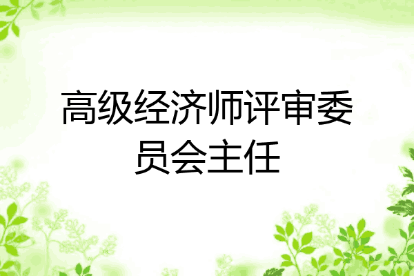 高级经济师评审委员会主任
