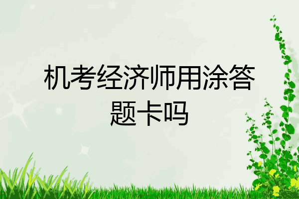 机考经济师用涂答题卡吗