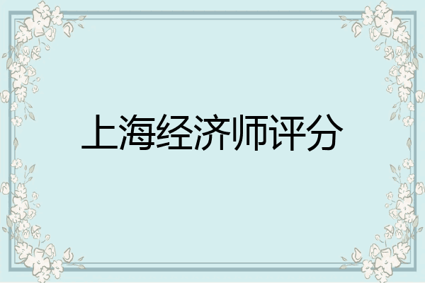 上海经济师评分