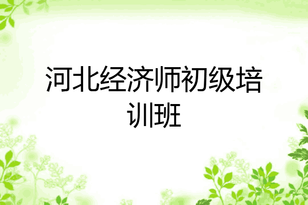 河北经济师初级培训班