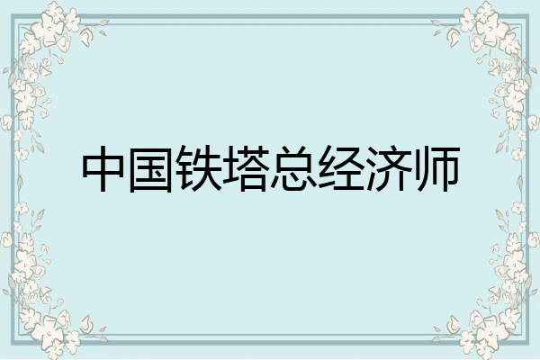 中国铁塔总经济师
