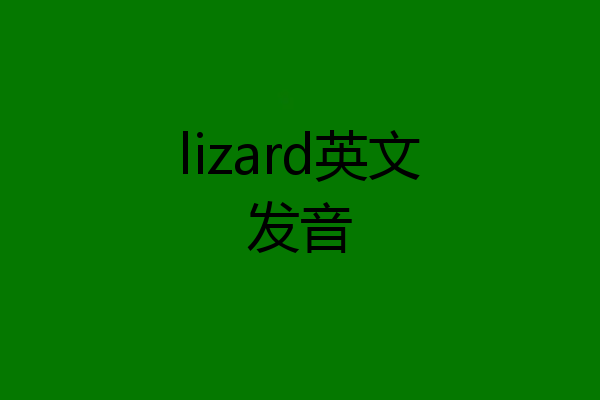 lizard英文发音