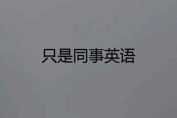 只是同事英语