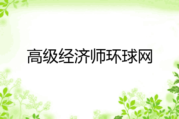 高级经济师环球网