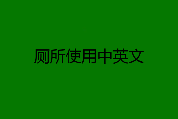 厕所使用中英文