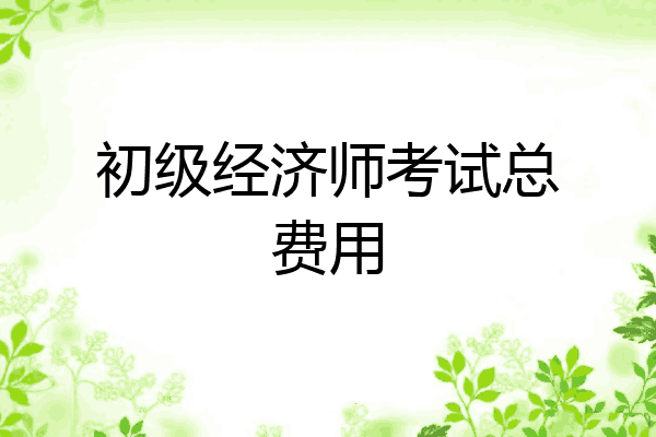 初级经济师考试总费用
