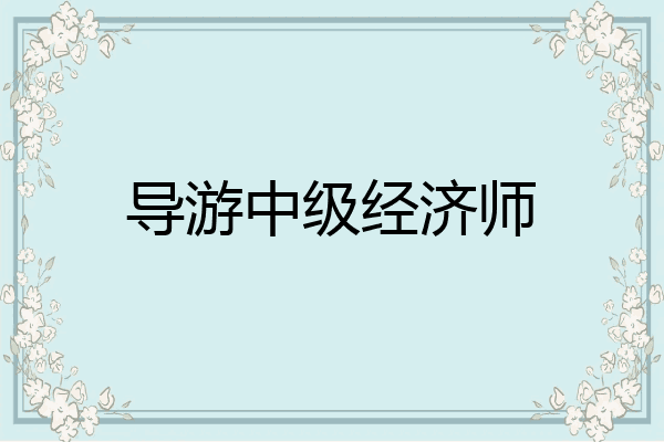 导游中级经济师