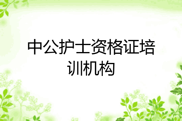 中公护士资格证培训机构