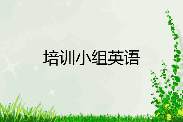 培训小组英语