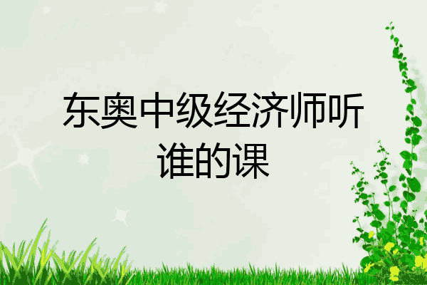 东奥中级经济师听谁的课