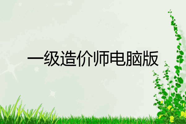一级造价师电脑版