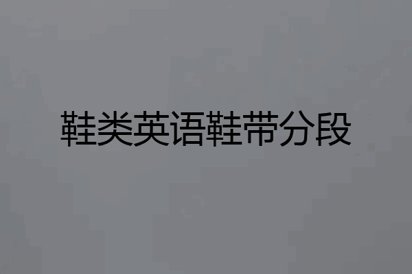 鞋类英语鞋带分段