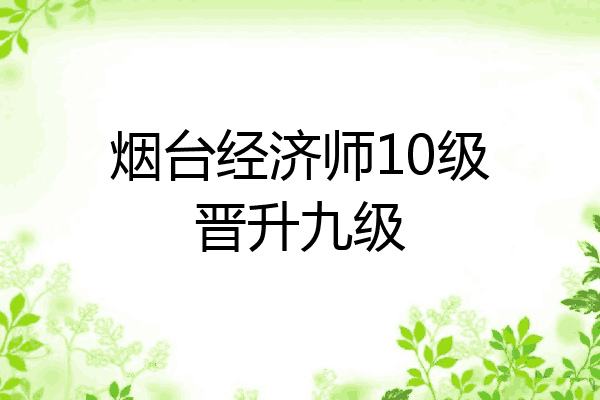 烟台经济师10级晋升九级
