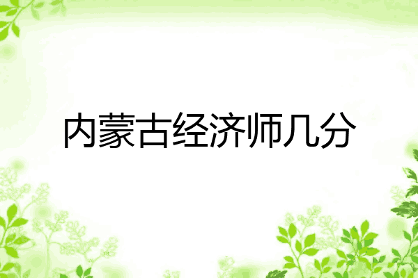 内蒙古经济师几分