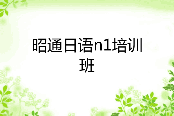 昭通日语n1培训班