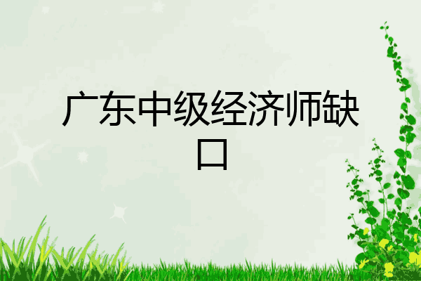 广东中级经济师缺口
