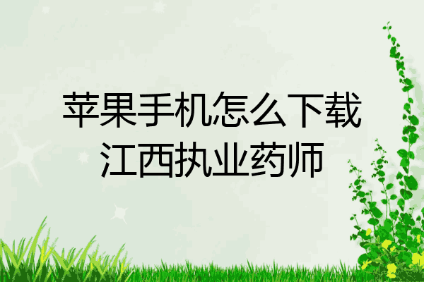 苹果手机怎么下载江西执业药师