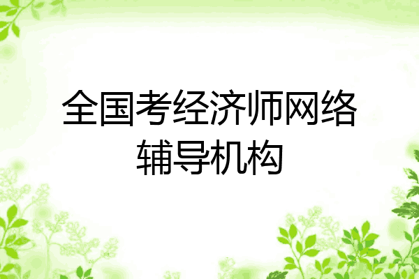 全国考经济师网络辅导机构