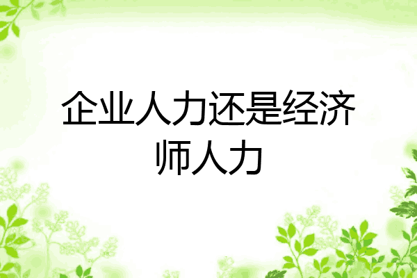 企业人力还是经济师人力