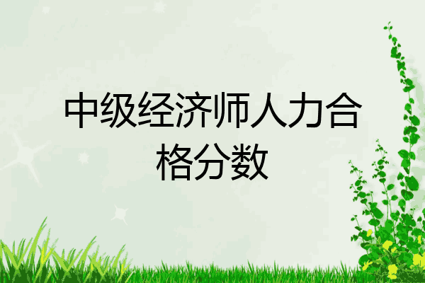 中级经济师人力合格分数